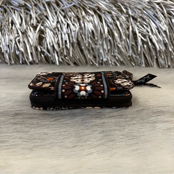 VERA BRADLEY Canyon 2012 Smartphone Wristlet Brown Orange Floral Lippies - Picture 7 of 11